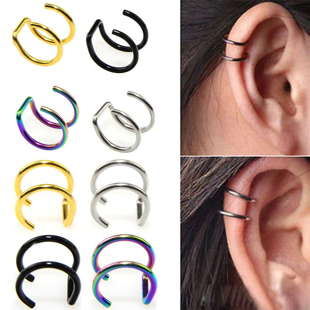 1PCS Clip On Wrap Earring Tragus Stainless Steel