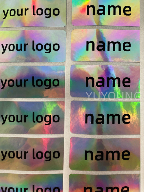 Silver Laser Personalized Tag Stickers