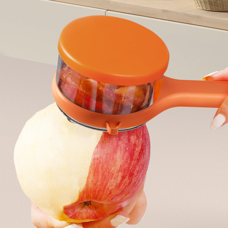 Kitchen Multi-Functional Peeler With Bucket Storage Scratcher Fruit Peeling