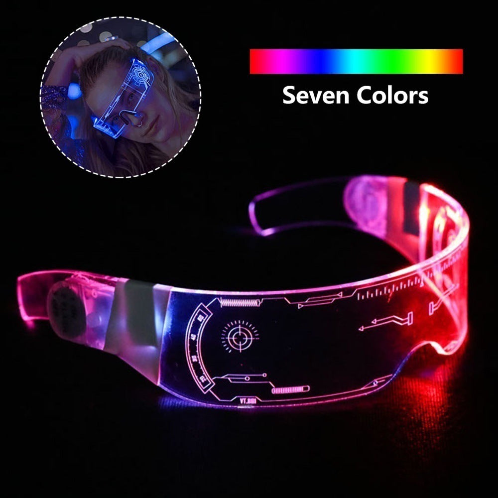 LED Luminous Glasses Party Bar Disco Punk Glasses Futuristic