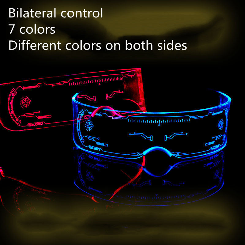 LED Luminous Glasses Party Bar Disco Punk Glasses Futuristic