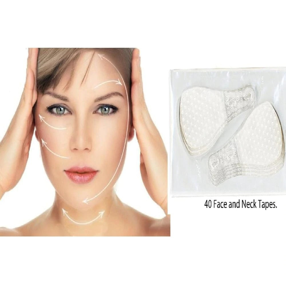 40Pcs / Set Facial Line Wrinkle Flabby Skin V-Shape Face Lift Tape