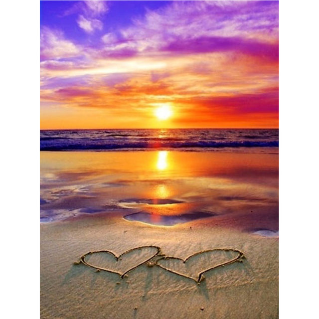 5D DIY Diamond Painting Landscape Coastal Sunset