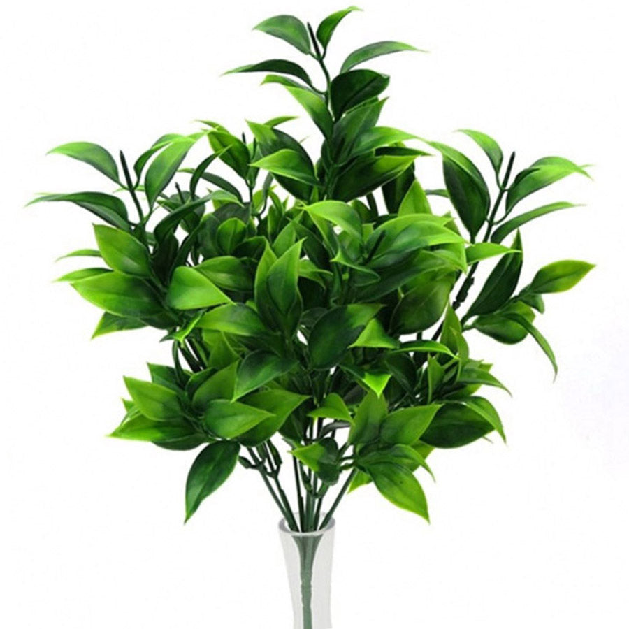 Green artificial plants for garden bushes