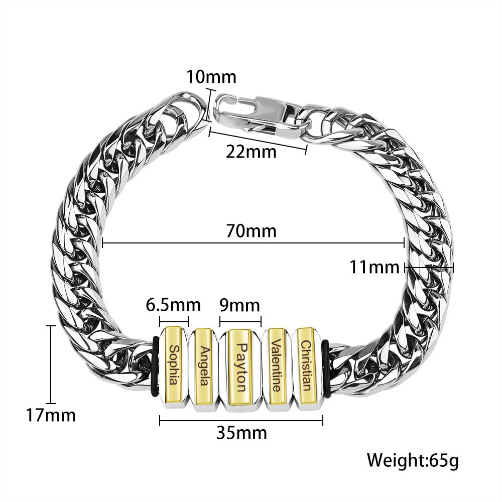 Personalized Men Chain Bracelet