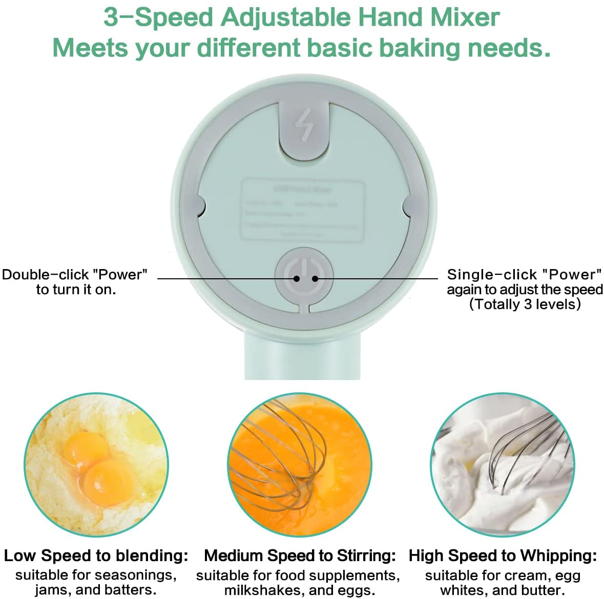 Electric Hand Mixer 2 In 1 Mini Food Chopper