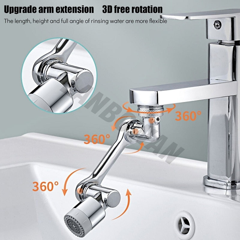 Rotatable Faucet Aerator Extender Plastic Splash