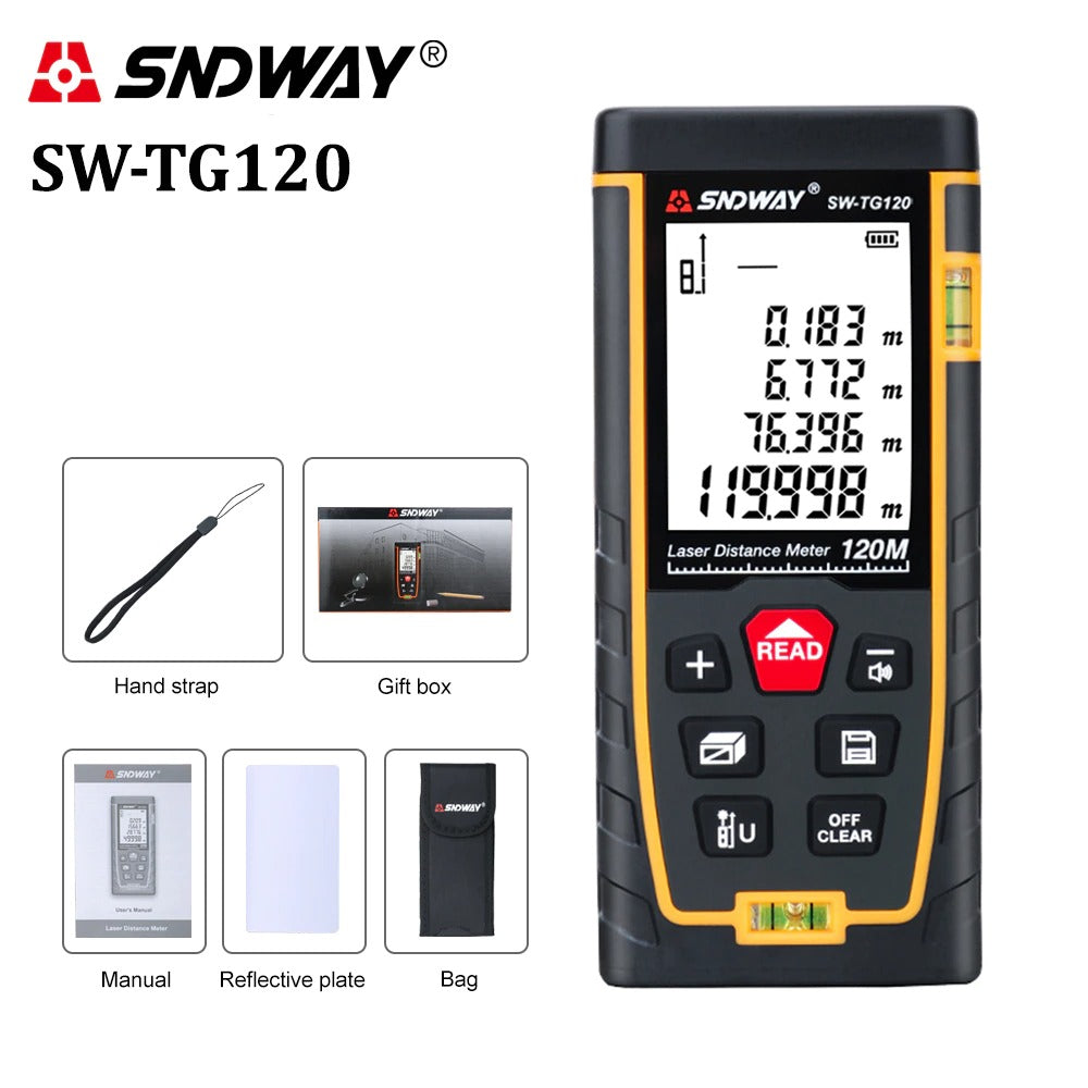 SNDWAY laser distance meter rangefinder trena laser tape