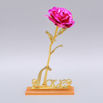 Day Creative Gift 24K Foil Plated Rose Gold