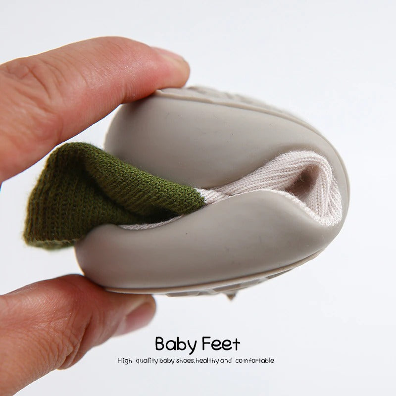 soft rubber sole baby shoe knit booties anti-slip