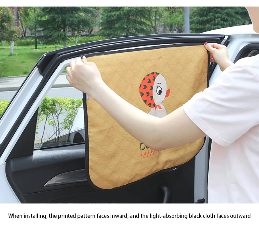 Magnetic Curtain In The Car Window Sunshade Cover