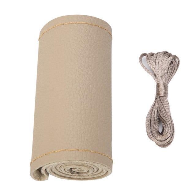 DIY Car Leather Steering Wheel Covers Braid