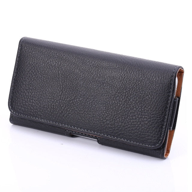 Leather phone belt case 6.5/5.8/4.7'' Waist Bag Magnetic Vertical Phone Case