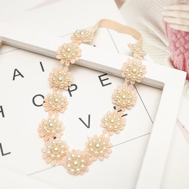 Hair Accessories Infant Baby Hair Band Lace Pearl