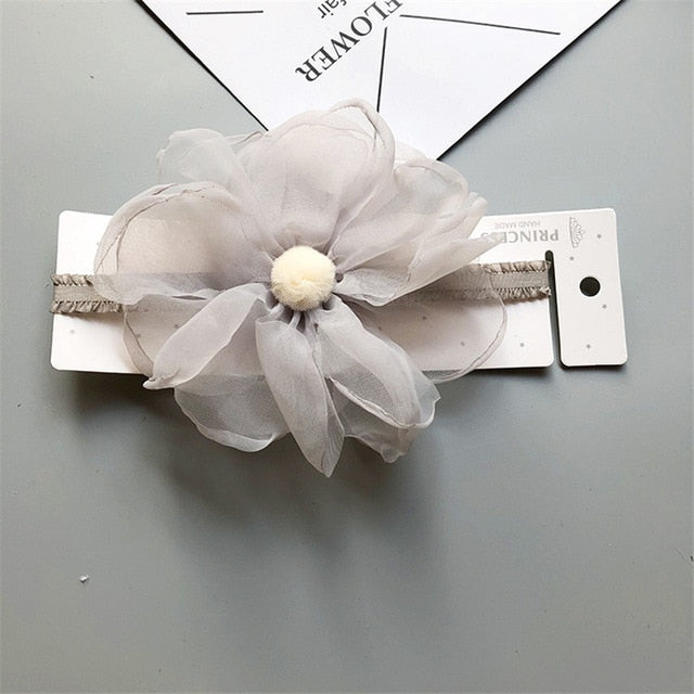 Baby Girls Bowknot Crown Headband Lace Elastic