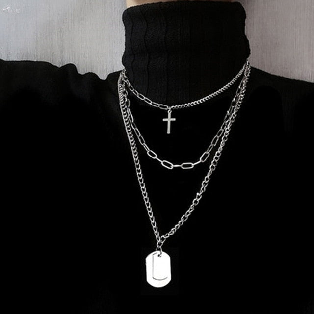 Fashion Multilayer Hip Hop Long Chain Necklace