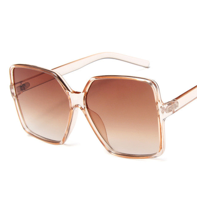 Oversize Sunglasses Gradient Plastic