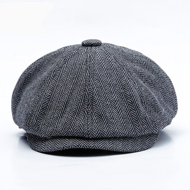 Autumn Winter Newsboy Caps Warm Tweed