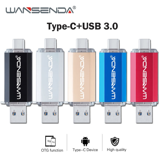 WANSENDA OTG USB Flash Drive Type C Pen Drive