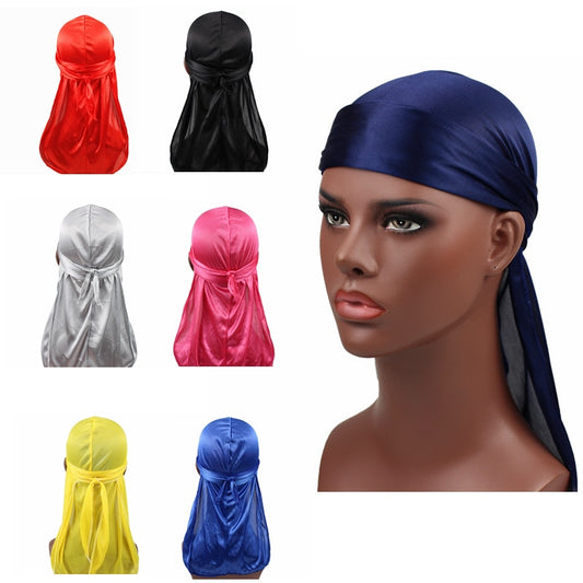 Unisex Women Men Silk Durag Turban