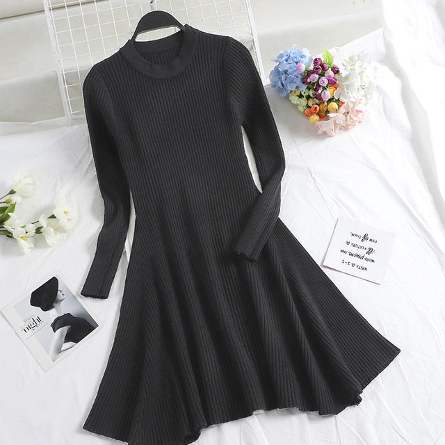 Women Long Sleeve Sweater Dress Women