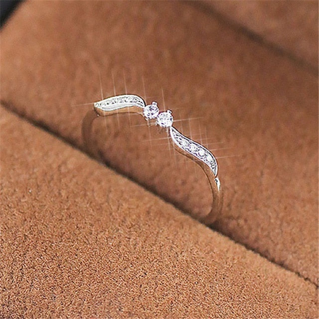 AAA White Zircon Cubic Elegant Rings