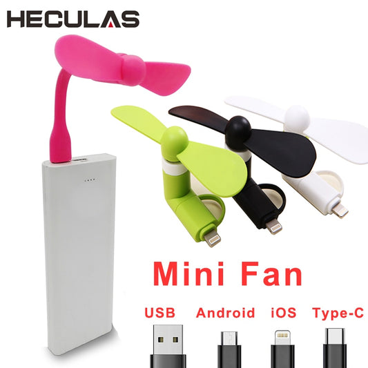 Heculas USB Fan Flexible Mobile Phone Mini Fan