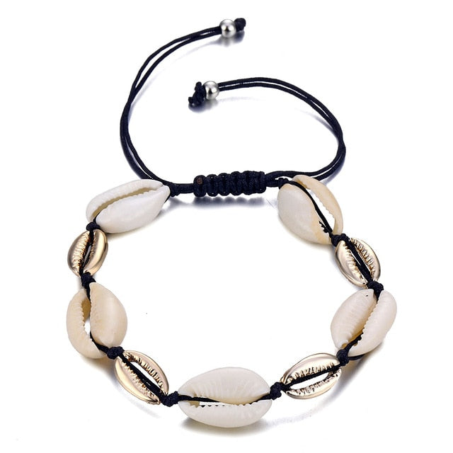 Vintage Shell Rope Chain Bracelet
