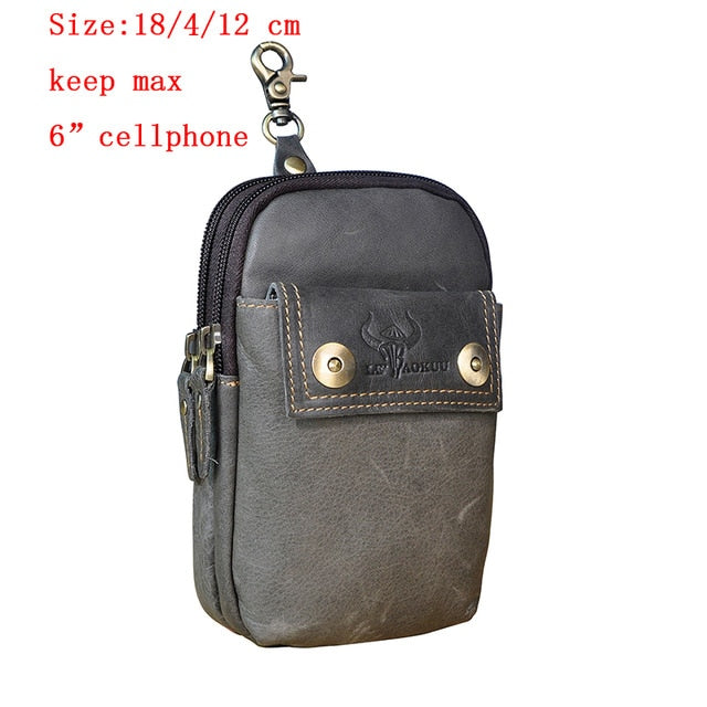 Waist Bag Cowhide Fashion Hook Bum Bag