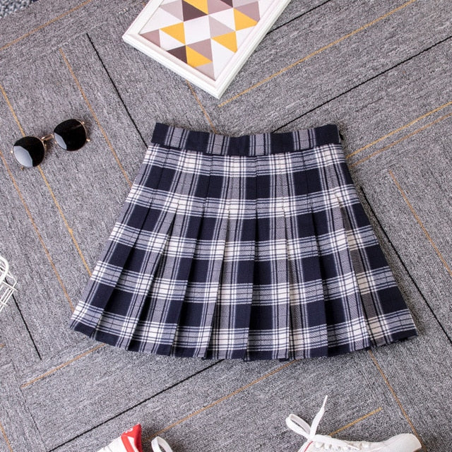 Preppy Style Plaid Skirts