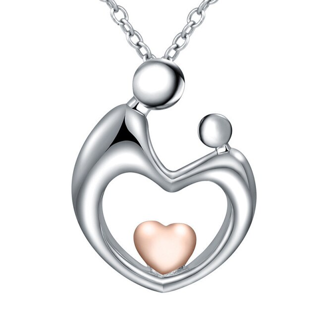 925 sterling silver Mother Child Necklaces