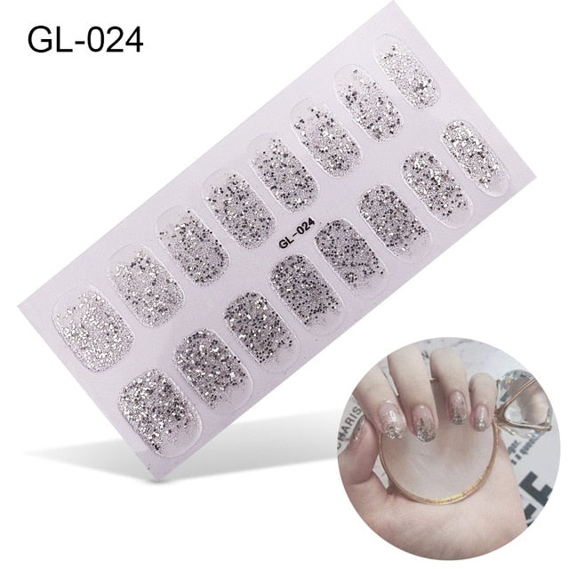 1 Sheet Glitter Series Powder Sequins Fashion Nail Art Stickers