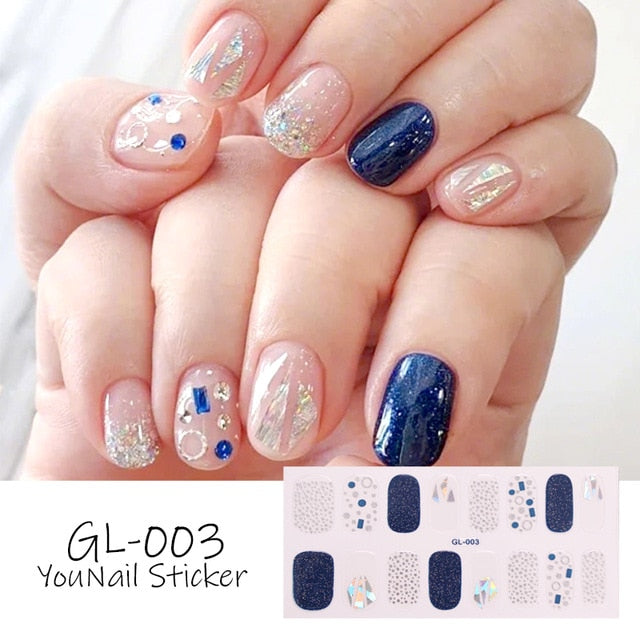 1 Sheet Glitter Series Powder Sequins Fashion Nail Art Stickers