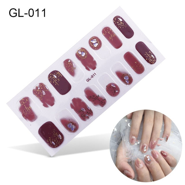 1 Sheet Glitter Series Powder Sequins Fashion Nail Art Stickers