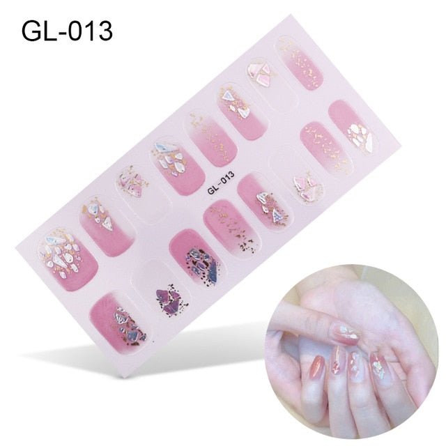 1 Sheet Glitter Series Powder Sequins Fashion Nail Art Stickers