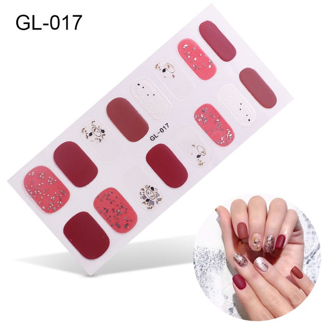 1 Sheet Glitter Series Powder Sequins Fashion Nail Art Stickers