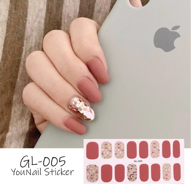 1 Sheet Glitter Series Powder Sequins Fashion Nail Art Stickers