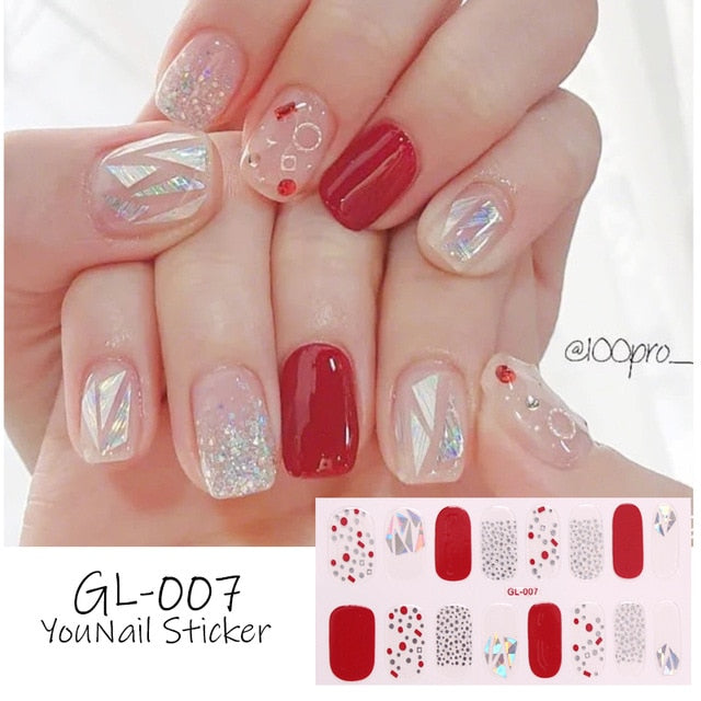 1 Sheet Glitter Series Powder Sequins Fashion Nail Art Stickers