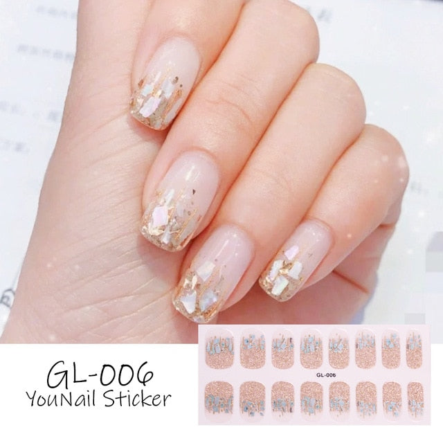 1 Sheet Glitter Series Powder Sequins Fashion Nail Art Stickers