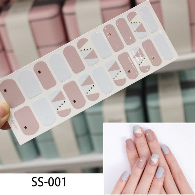 1 Sheet Glitter Series Powder Sequins Fashion Nail Art Stickers