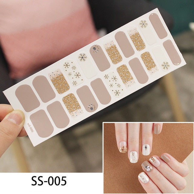 1 Sheet Glitter Series Powder Sequins Fashion Nail Art Stickers