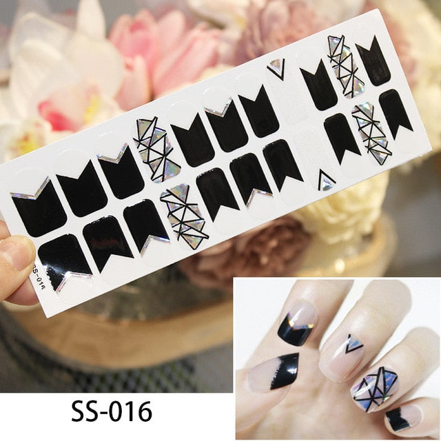 1 Sheet Glitter Series Powder Sequins Fashion Nail Art Stickers