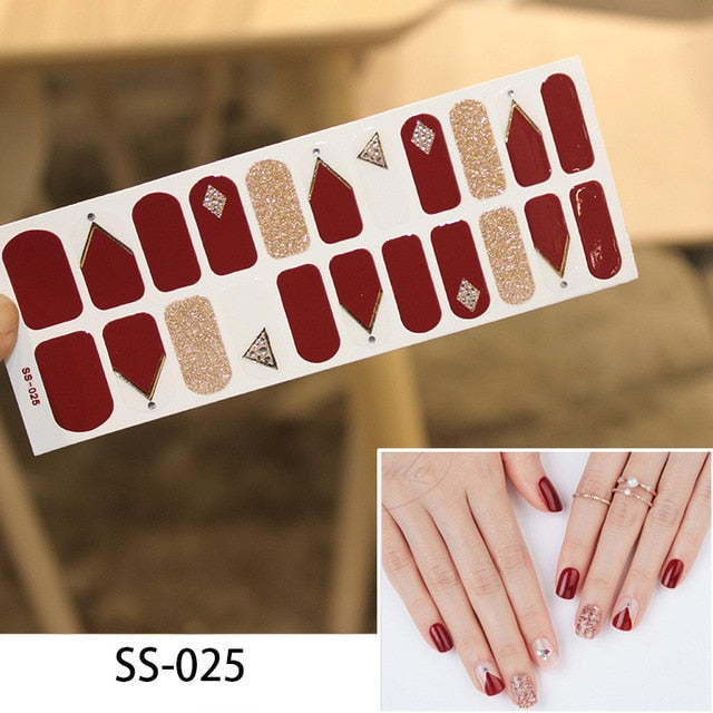 1 Sheet Glitter Series Powder Sequins Fashion Nail Art Stickers