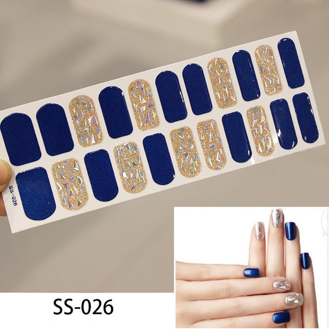 1 Sheet Glitter Series Powder Sequins Fashion Nail Art Stickers