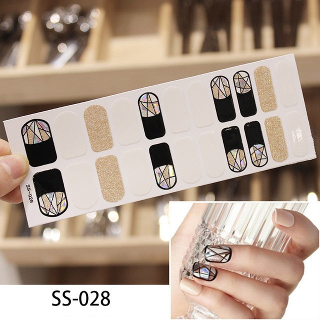 1 Sheet Glitter Series Powder Sequins Fashion Nail Art Stickers