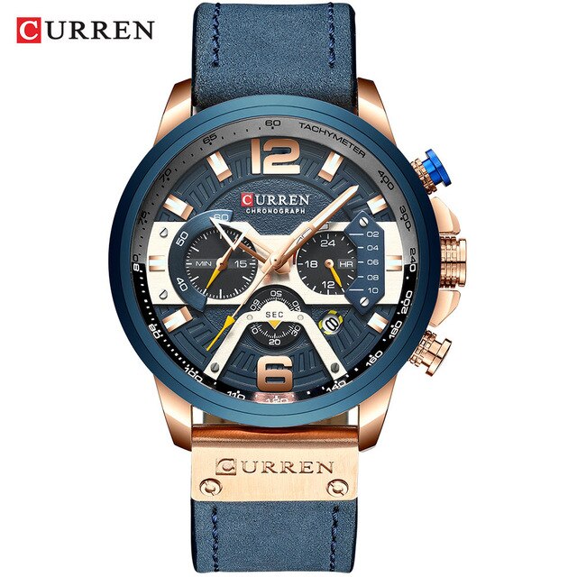 Casual Fashion Watches for Male Leather Wrist Watch Men Watch