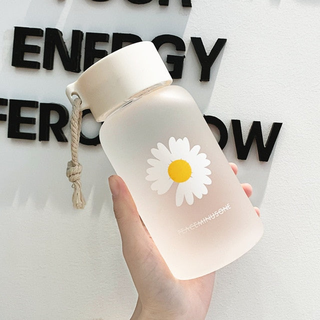 Small Daisy Transparent Plastic Water Bottles