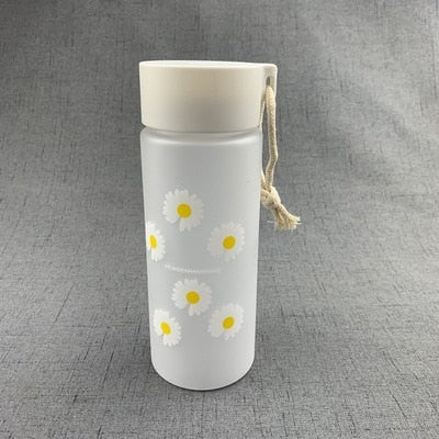 Small Daisy Transparent Plastic Water Bottles