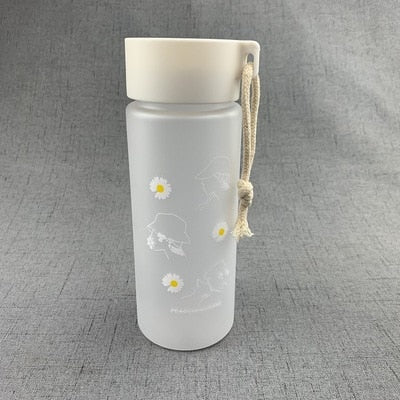 Small Daisy Transparent Plastic Water Bottles