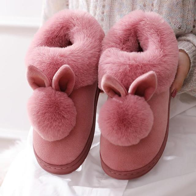 Women Lovely Rabbit Ears Soft Boots